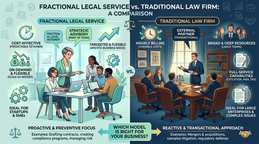 Fractional Legal Service Versus A Traditional Law Firm